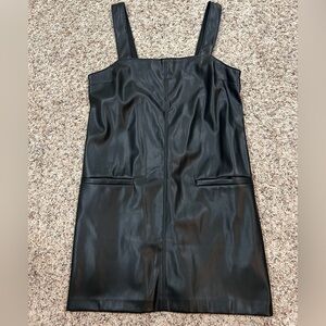 Abercrombie & Fitch Black Leather Look Dress